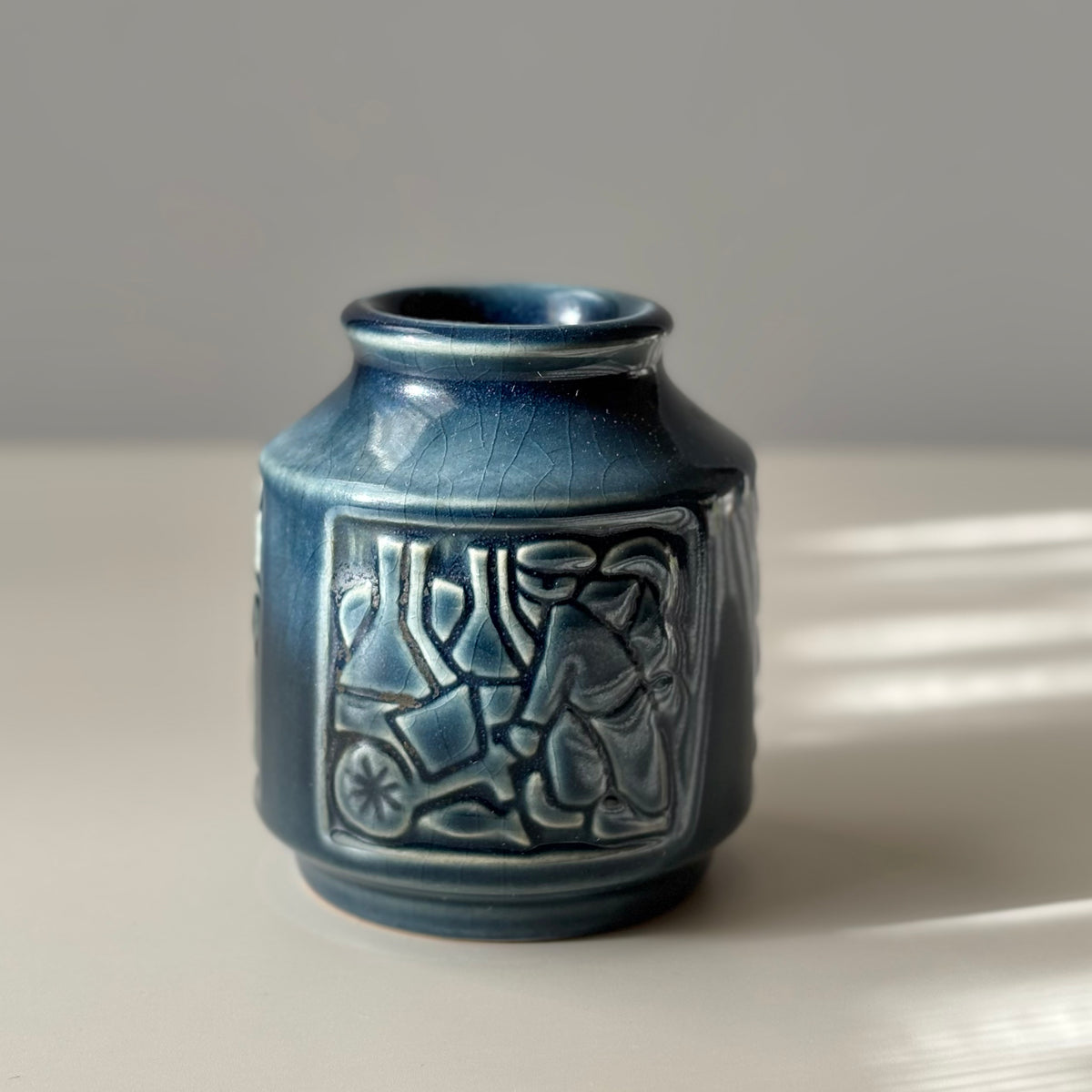 Michael Andersen&son （マイケル・アンダーセン） small vase blue │ 北欧ヴィンテージ デンマーク 花瓶 陶磁器