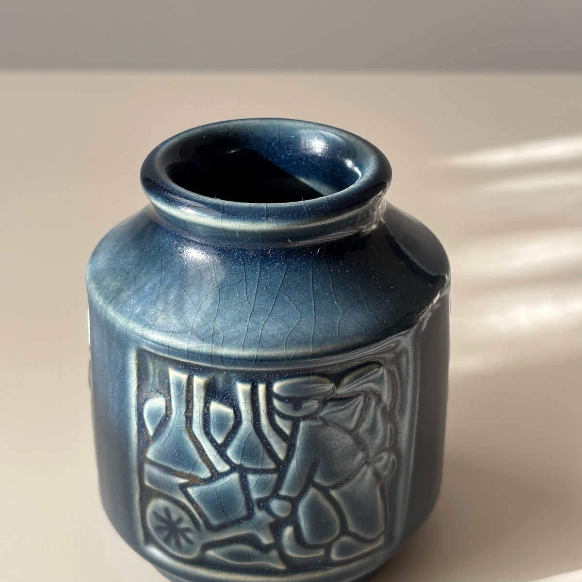 Michael Andersen&son （マイケル・アンダーセン） small vase blue │ 北欧ヴィンテージ デンマーク 花瓶 陶磁器