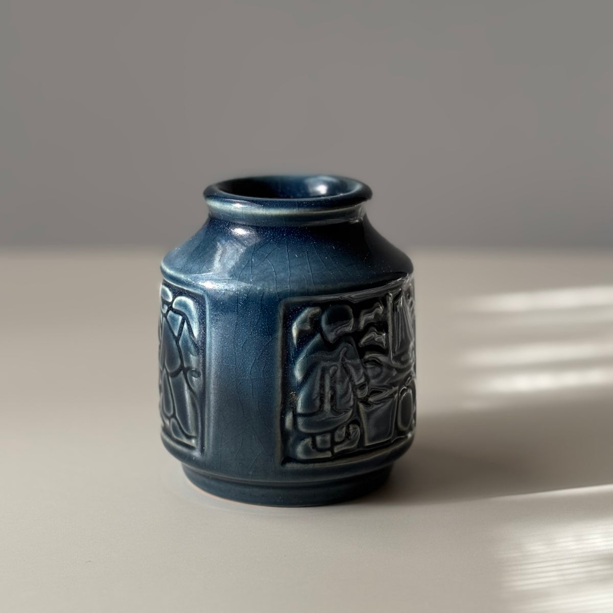 Michael Andersen&son （マイケル・アンダーセン） small vase blue │ 北欧ヴィンテージ デンマーク 花瓶 陶磁器