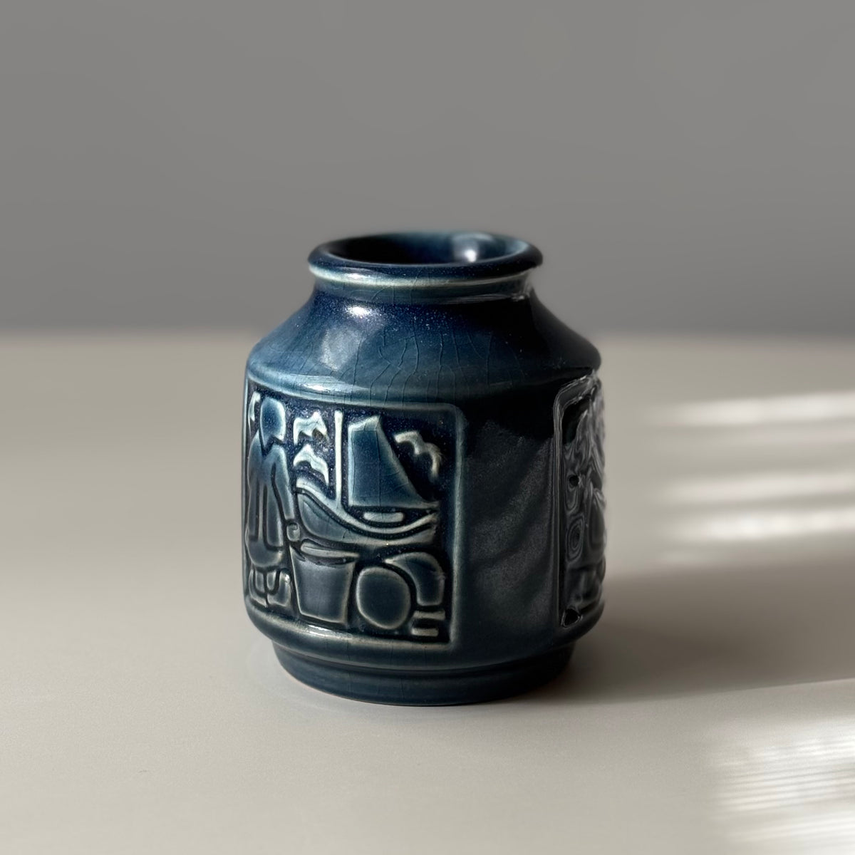 Michael Andersen&son （マイケル・アンダーセン） small vase blue │ 北欧ヴィンテージ デンマーク 花瓶 陶磁器
