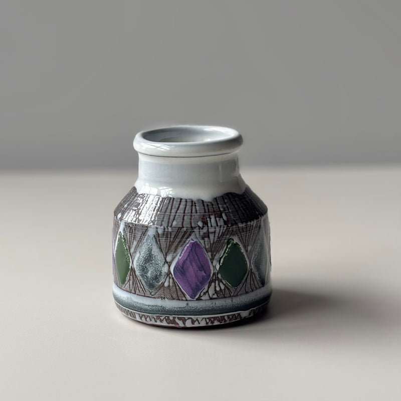 Laholm（ラホルム）vase harlequin │ 北欧ヴィンテージ デンマーク 花瓶 陶磁器