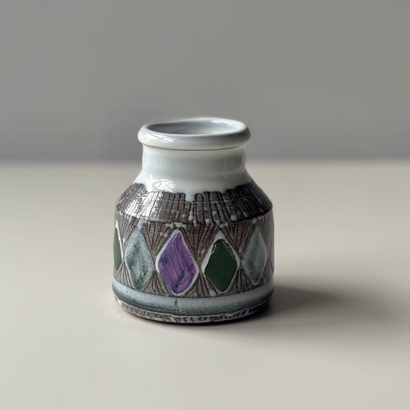 Laholm（ラホルム）vase harlequin │ 北欧ヴィンテージ デンマーク 花瓶 陶磁器