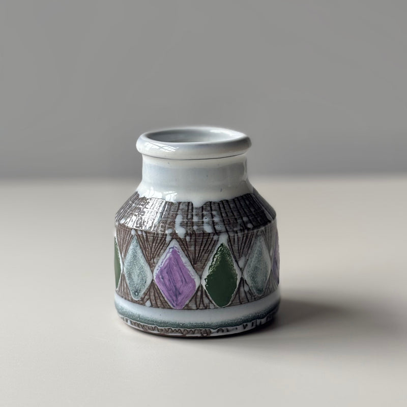 Laholm（ラホルム）vase harlequin │ 北欧ヴィンテージ デンマーク 花瓶 陶磁器