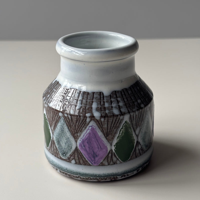 Laholm（ラホルム）vase harlequin │ 北欧ヴィンテージ デンマーク 花瓶 陶磁器