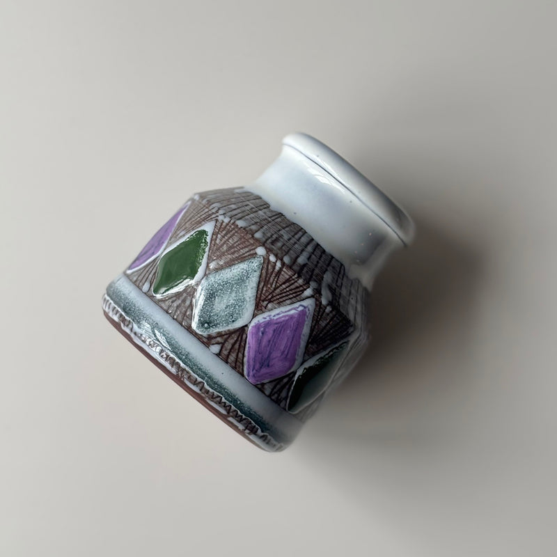 Laholm（ラホルム）vase harlequin │ 北欧ヴィンテージ デンマーク 花瓶 陶磁器