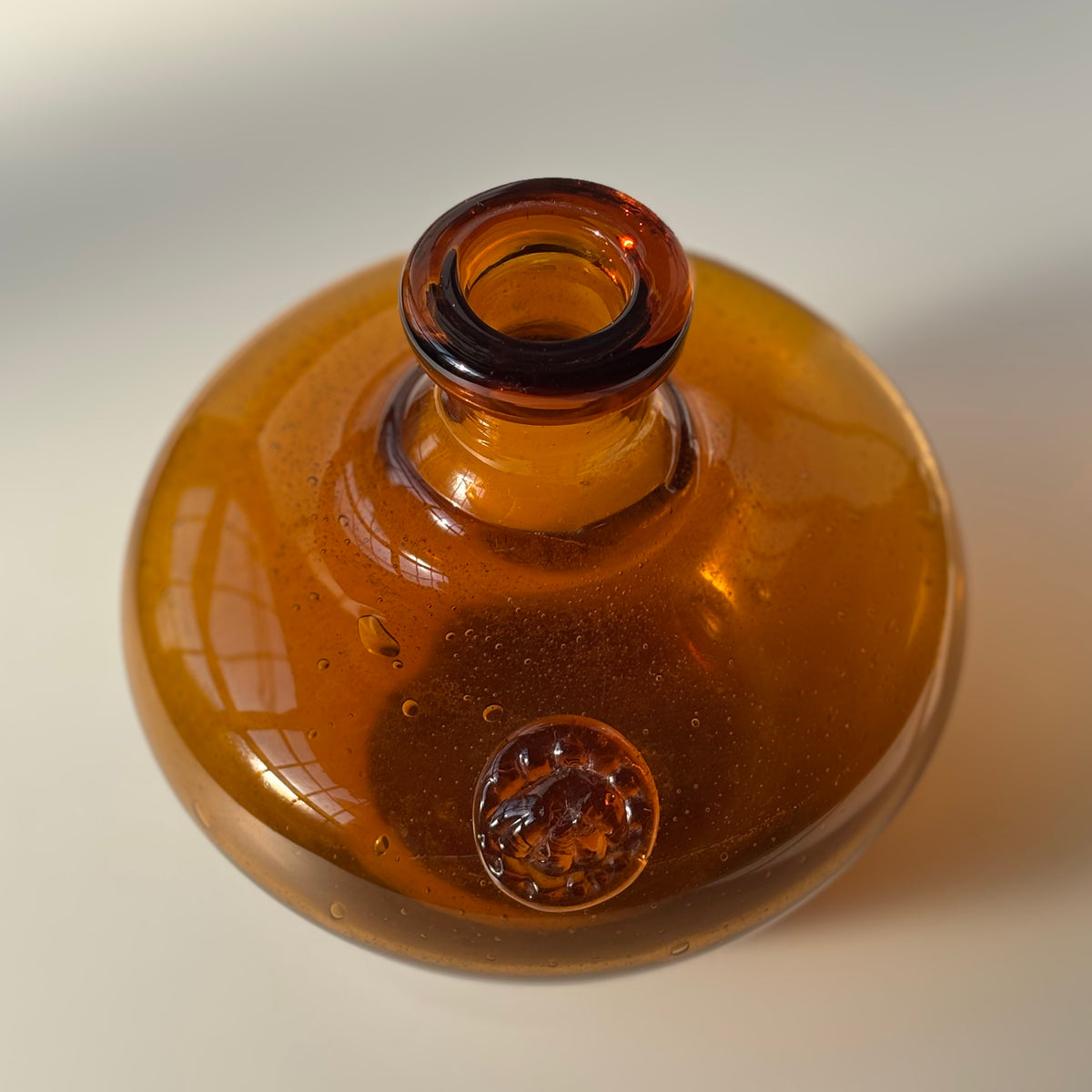 Boda （ボダ）Erik Höglund（エリック・ホグラン）vase amber │ 北欧 スウェーデン ヴィンテージ 花瓶 ガラス