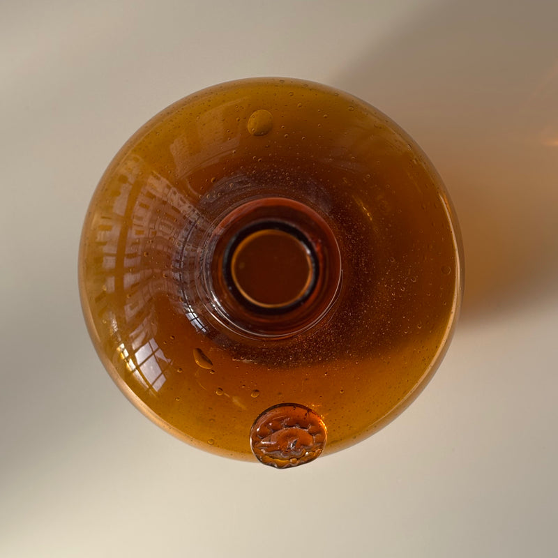 Boda（ボダ） フラワーベース アンバー H14cm / Erik Höglund ｜ 北欧ヴィンテージ スウェーデン