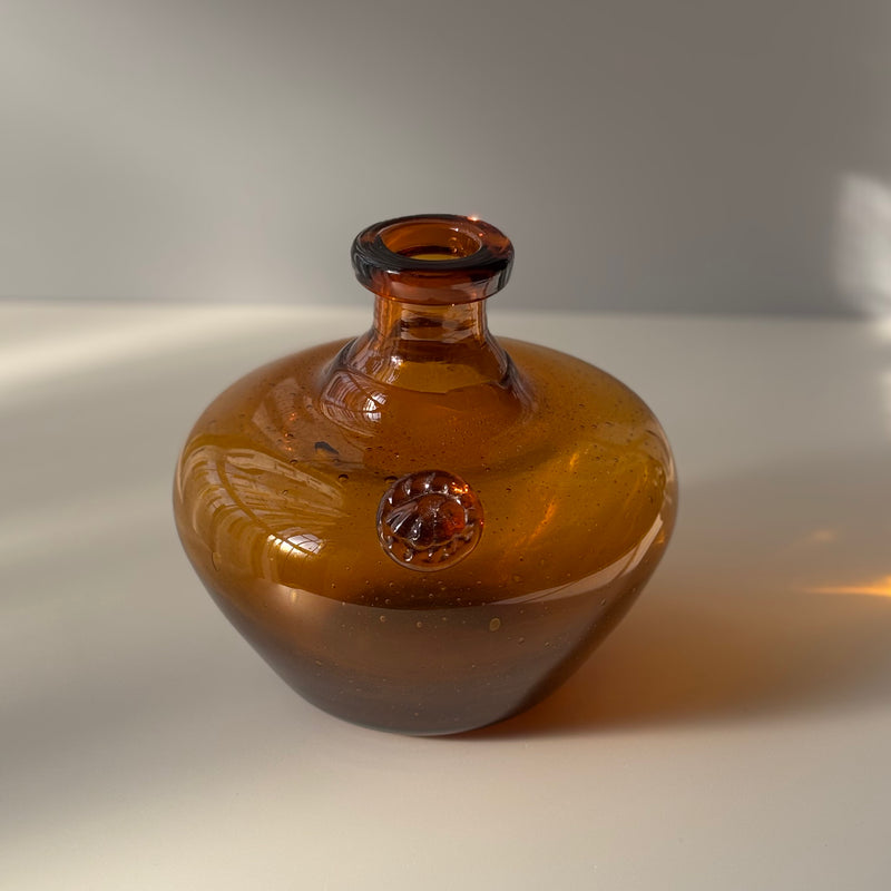 Boda（ボダ） フラワーベース アンバー H14cm / Erik Höglund ｜ 北欧ヴィンテージ スウェーデン