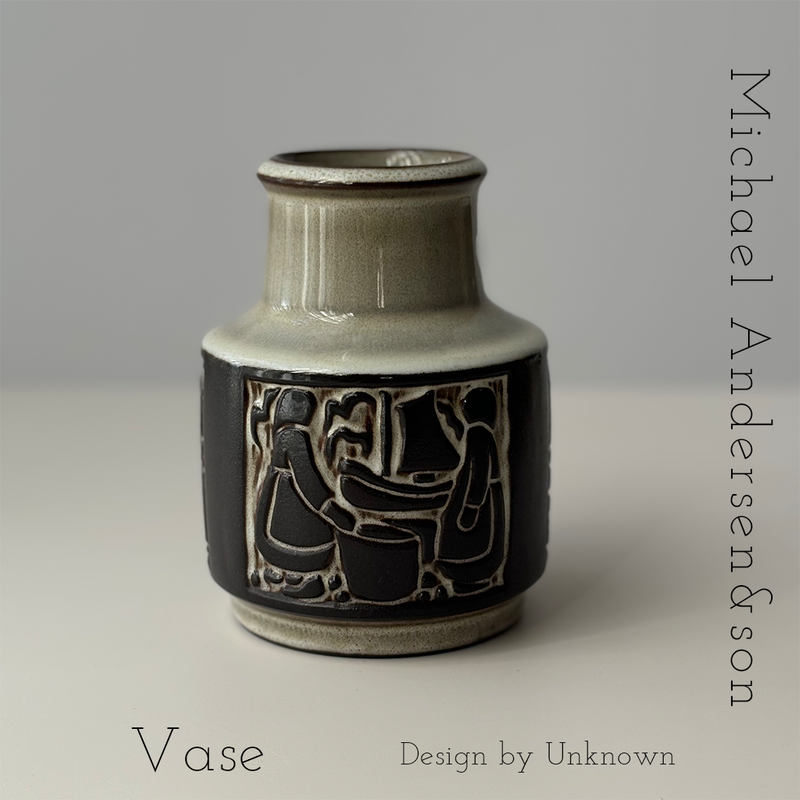 Michael Andersen&son（マイケル・アンダーセン） vase grey │ 北欧ヴィンテージ デンマーク 花瓶 陶磁器