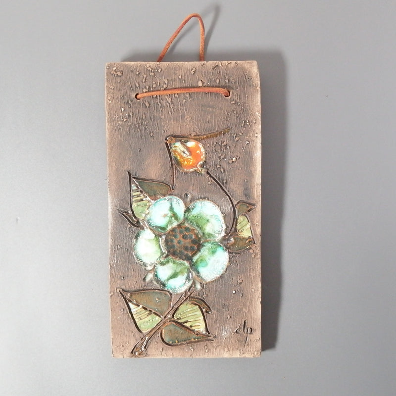 Tilgmans Keramik （ティルグマンズ ケラミック） wall plate flower │ 北欧 スウェーデン ヴィンテージ 壁掛けプレート 青いお花 陶磁器