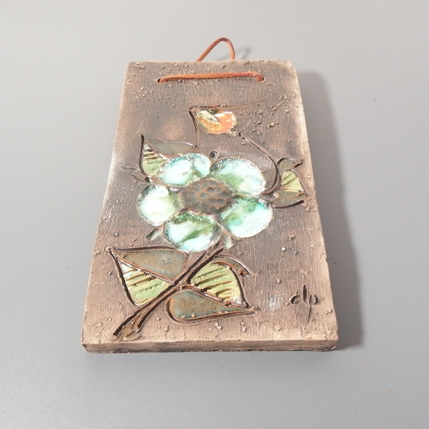 【北欧 ヴィンテージ】Tilgmans Keramik （ティルグマンズ ケラミック） wall plate flower