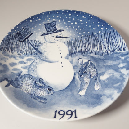 【北欧 スウェーデン ヴィンテージ】Gustavsberg （グスタフスベリ） christmas plate 1991