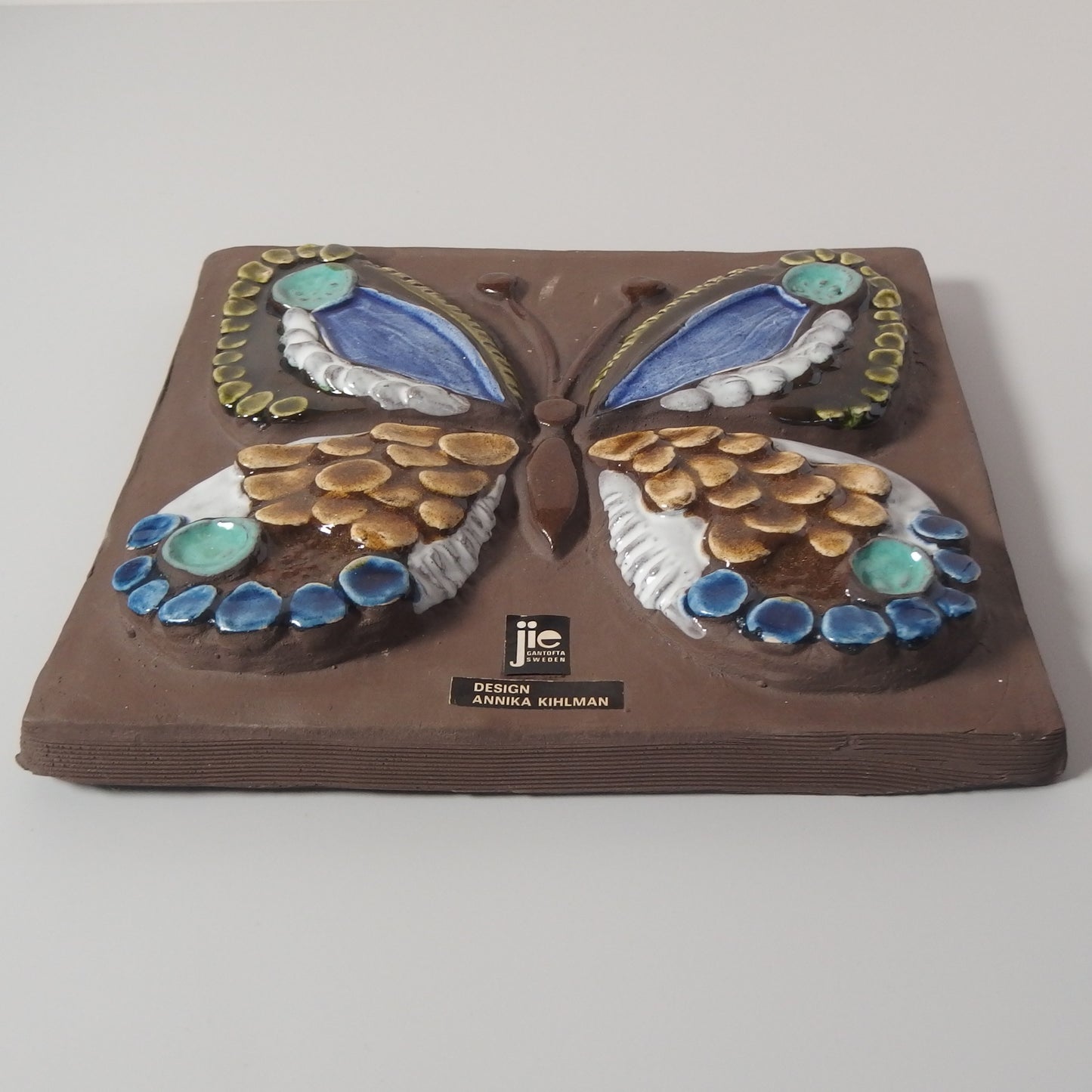 【北欧 スウェーデン ヴィンテージ】Jie Gantofta （ジィ・ガントフタ） wall plate butterfly