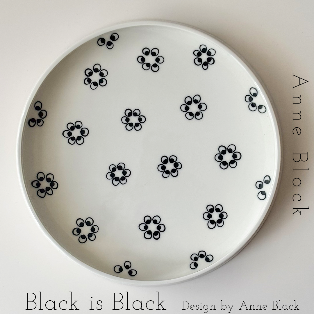 【北欧 デンマーク ヴィンテージ】Anne Black （アンヌ・ブラック） Black is Black （ブラック・イズ・ブラック） plate 23.5cm