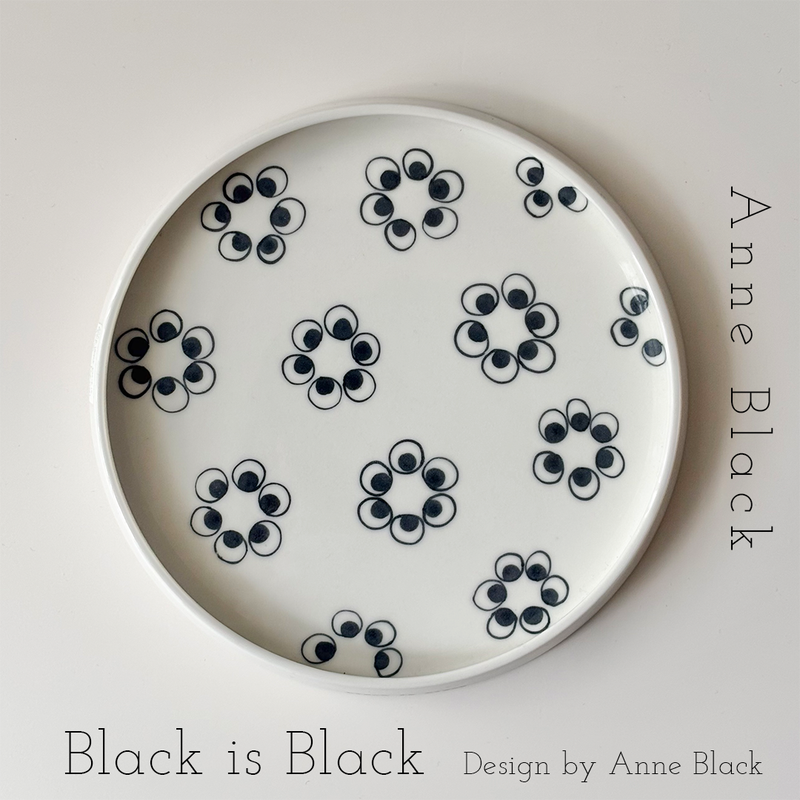 Anne Black （アンヌ・ブラック） Black is Black （ブラック・イズ・ブラック） plate 18cm │ 北欧ヴィンテージ デンマーク 食器 プレート 陶磁器