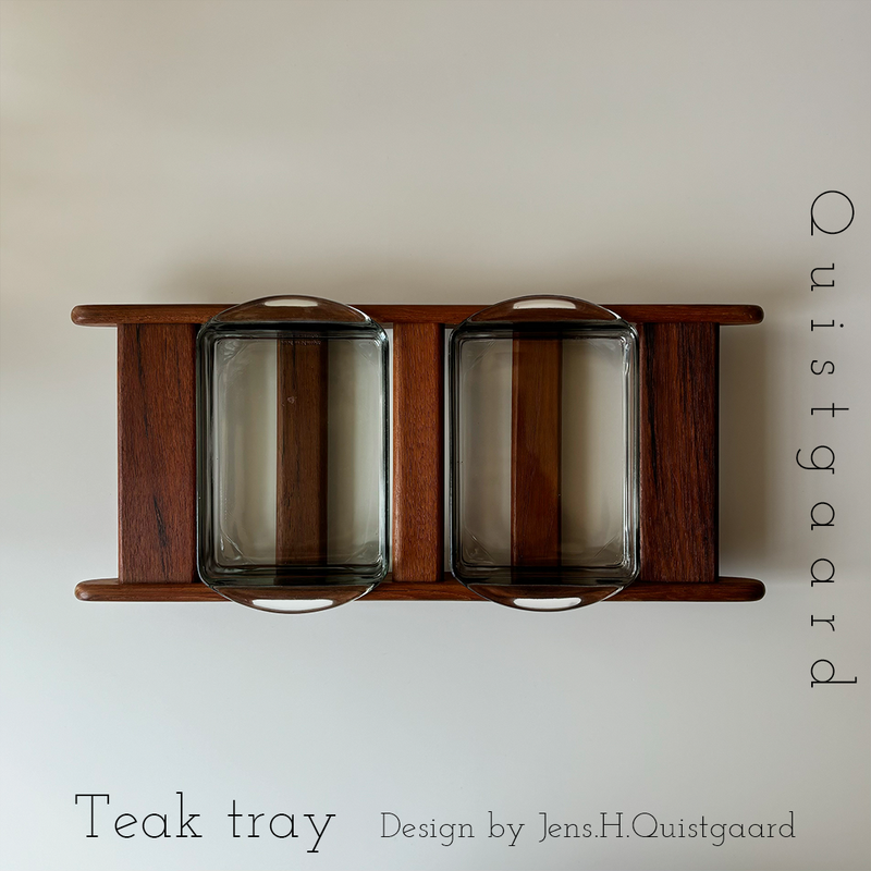 Jens.H.Quistgaard （イェンス・クイストゴー ）  teak/glass serving dish │ 北欧ヴィンテージ デンマーク チーク/ガラス