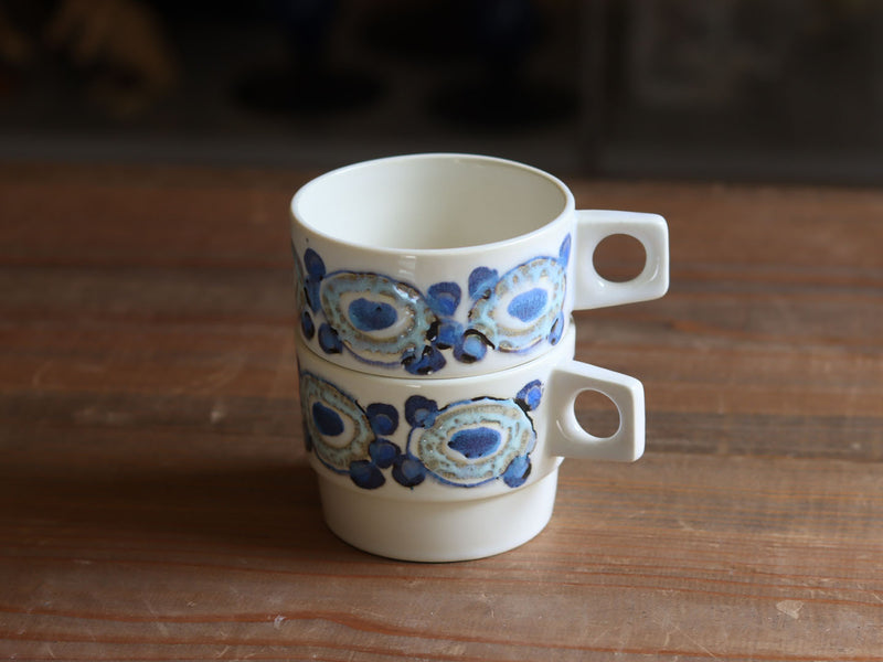 Royal copenhagen （ロイヤルコペンハーゲン） Nucella（ヌセラ） コーヒーカップソーサー ブルー / Ellen Malmer │ 北欧ヴィンテージ デンマーク