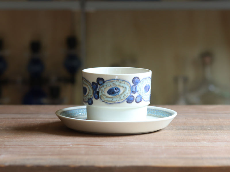Royal copenhagen （ロイヤルコペンハーゲン） Nucella（ヌセラ） コーヒーカップソーサー ブルー / Ellen Malmer │ 北欧ヴィンテージ デンマーク