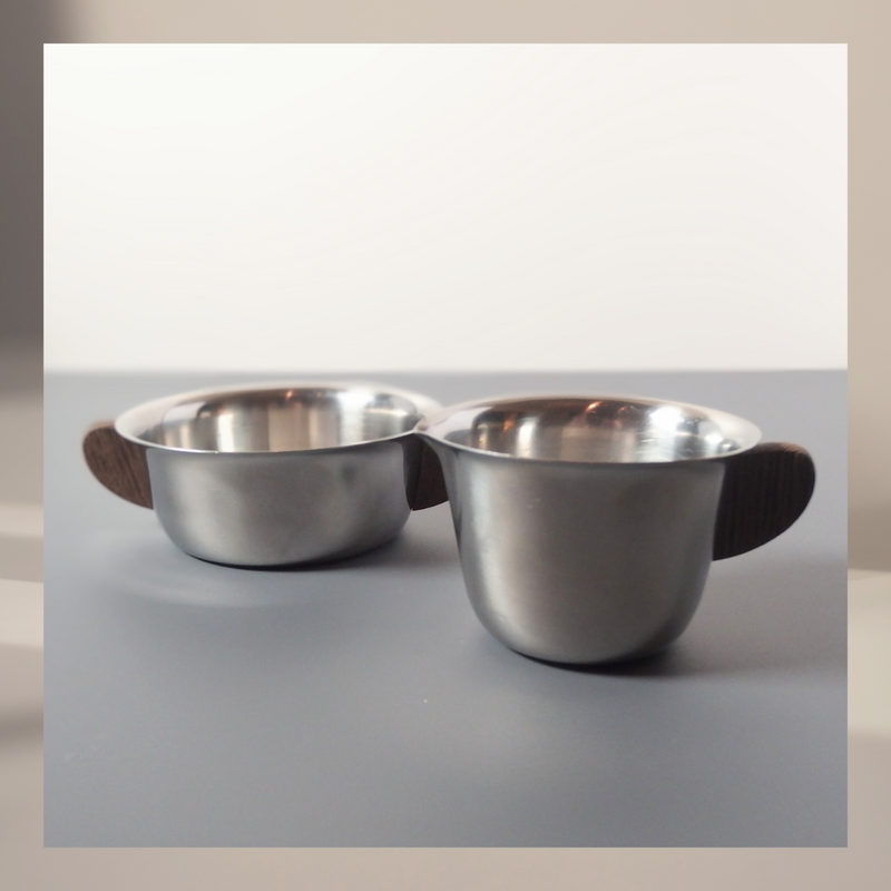 Teak/Stainless handle sugar bowl & creamer │ 北欧ヴィンテージ デンマーク 食器 ボウル チーク/ステンレス