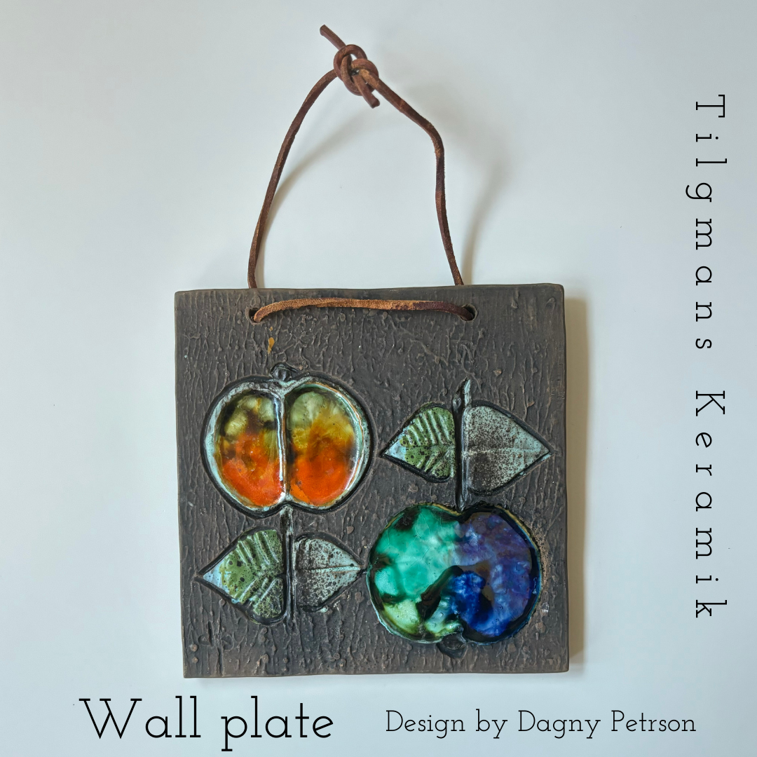 Tilgmans Keramik （ティルグマンズ ケラミック） wall plate │ 北欧 スウェーデン ヴィンテージ 壁掛けプレート リンゴ 陶磁器