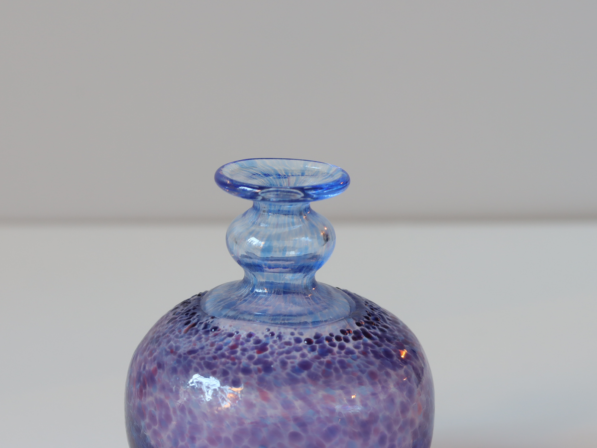 Kosta Boda（コスタ・ボダ） Antikva パープルブルー ボトル H6 / Bertil Vallien ｜ 北欧ヴィンテージ スウェーデン