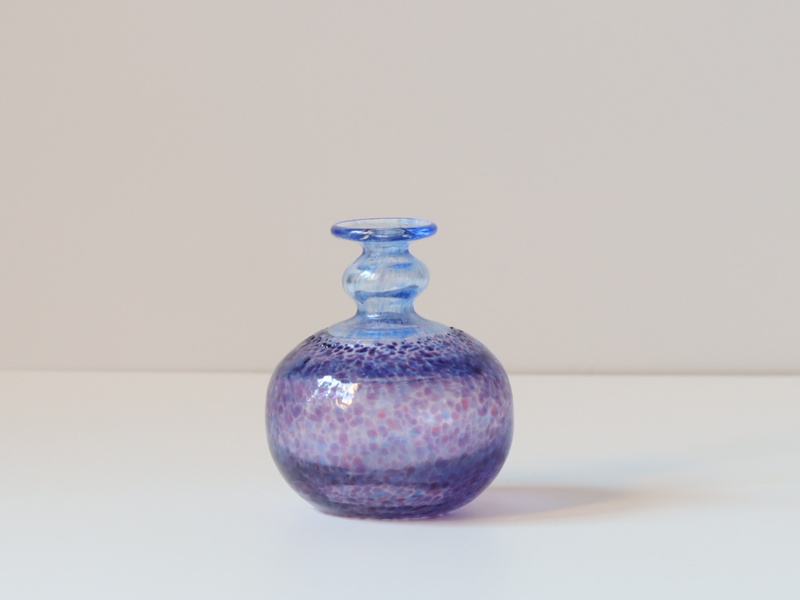 Kosta Boda（コスタ・ボダ） Antikva パープルブルー ボトル H6 / Bertil Vallien ｜ 北欧ヴィンテージ スウェーデン