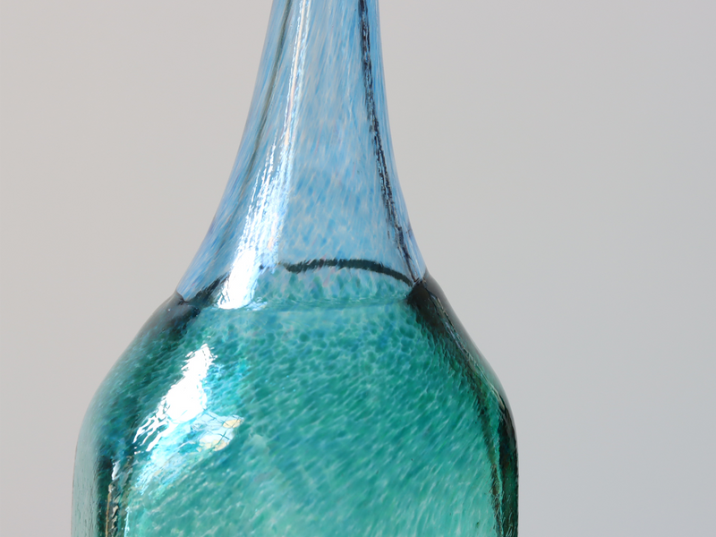 Kosta Boda（コスタ・ボダ） Antikva ブルーグリーン ボトル H26.5 / Bertil Vallien ｜ 北欧ヴィンテージ スウェーデン