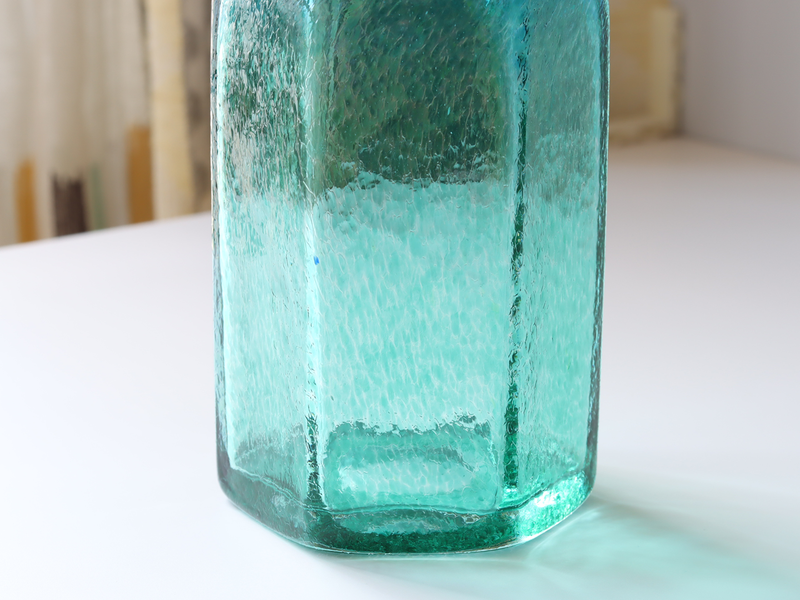 Kosta Boda（コスタ・ボダ） Antikva ブルーグリーン ボトル H26.5 / Bertil Vallien ｜ 北欧ヴィンテージ スウェーデン