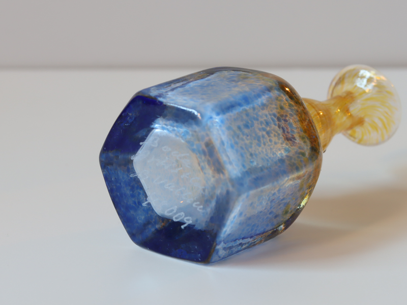 Kosta Boda（コスタ・ボダ） Antikva ブルーイエロー ボトル H9 / Bertil Vallien ｜ 北欧ヴィンテージ スウェーデン