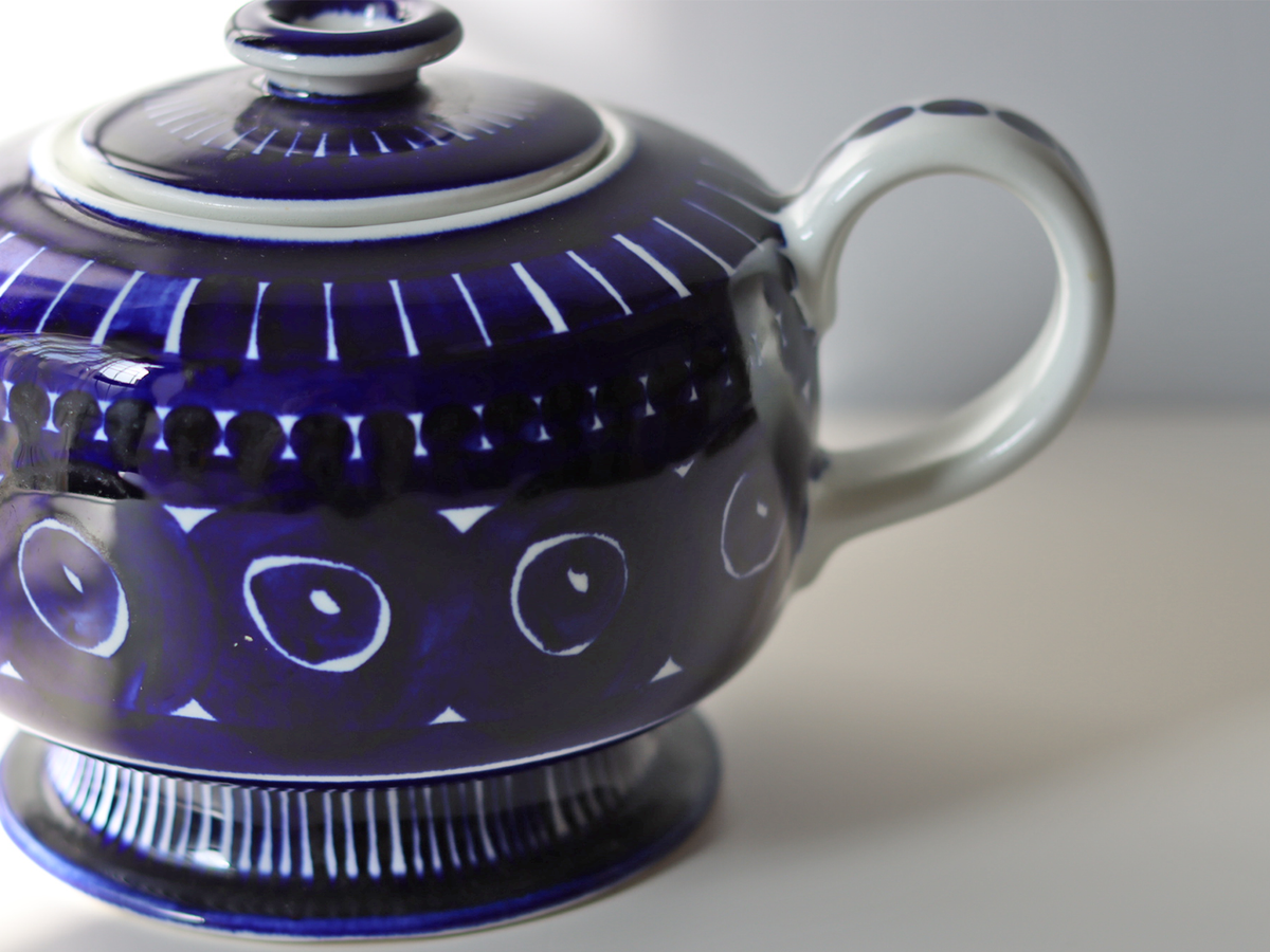 【北欧 フィンランド ヴィンテージ】Arabia （アラビア） Valencia（バレンシア）tea pot Ulla Procopé