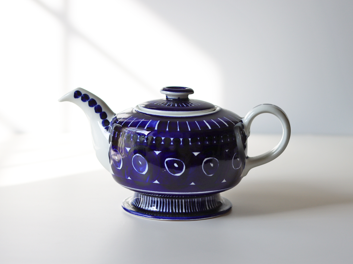 【北欧 フィンランド ヴィンテージ】Arabia （アラビア） Valencia（バレンシア）tea pot Ulla Procopé