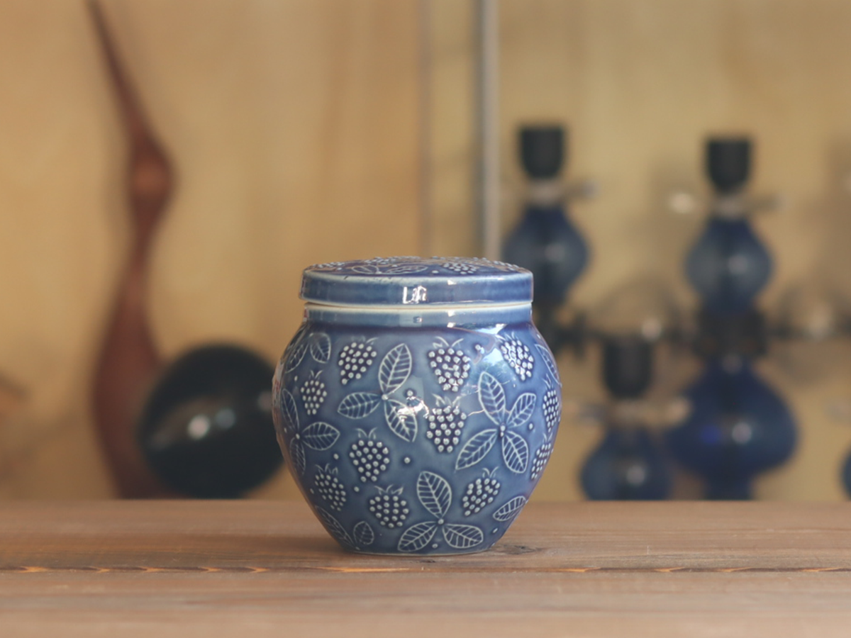 Arabia Jam Jar Candy Pot Blue / Ulla Procope｜FINLAND