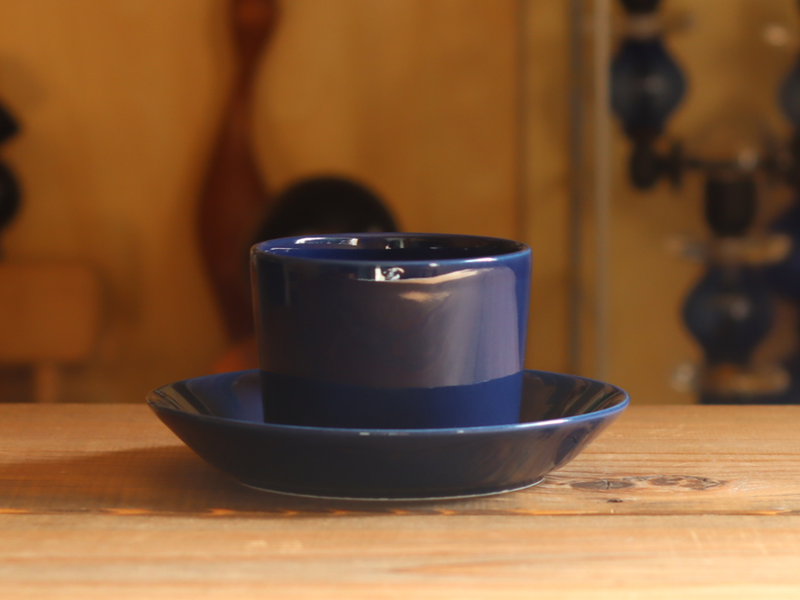 Arabia Teema Tea Cup & Saucer Blue / Kaj Franck｜FINLAND