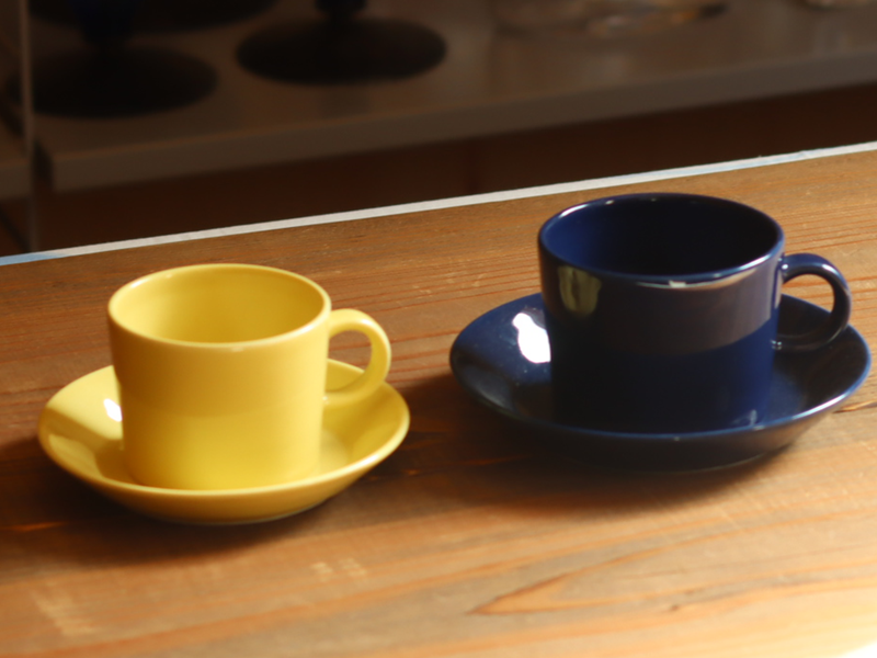 Arabia Teema Tea Cup & Saucer Blue / Kaj Franck｜FINLAND