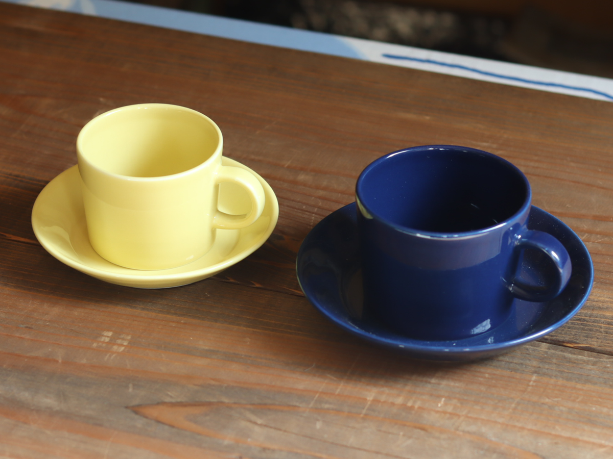Arabia Teema Tea Cup & Saucer Blue / Kaj Franck｜FINLAND