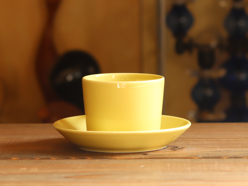 Arabia Teema Coffee Cup & Saucer 1.5dl Yellow / Kaj Franck｜FINLAND