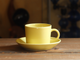 Arabia Teema Coffee Cup & Saucer 1.5dl Yellow / Kaj Franck｜FINLAND