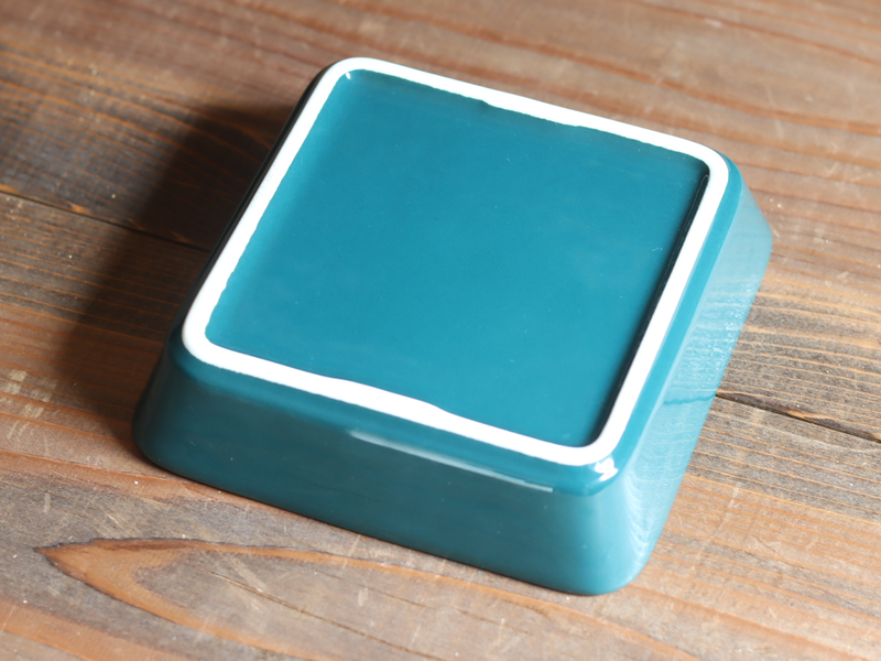 Arabia Teema Square Dish 15cm Green / Kaj Franck｜FINLAND