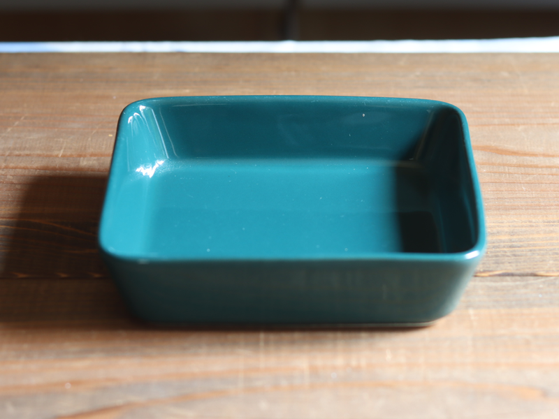 Arabia Teema Square Dish 15cm Green / Kaj Franck｜FINLAND