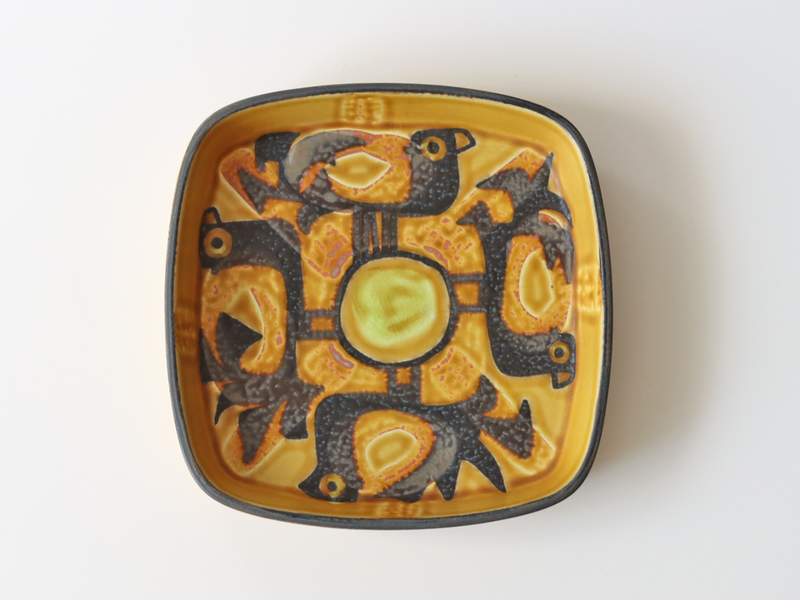 Royal copenhagen （ロイヤルコペンハーゲン） Baca （バッカ） 17cm plate bird 787/2883 │ 北欧ヴィンテージ デンマーク 食器 陶磁器 鳥