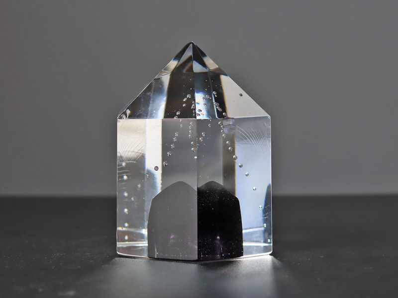 Kosta Boda （コスタ・ボダ） Bertil Vallien（バーティル・ヴァリーン） Crystal Fantasy（クリスタルファンタジー）purple hexagon 98547 │ 北欧 スウェーデン ヴィンテージ ガラスアート 六角形