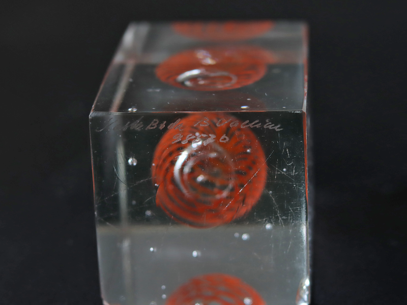 Kosta Boda （コスタ・ボダ） Bertil Vallien（バーティル・ヴァリーン） Crystal Fantasy（クリスタルファンタジー）red circle 98530 │ 北欧 スウェーデン ヴィンテージ アートガラス 赤いサークル