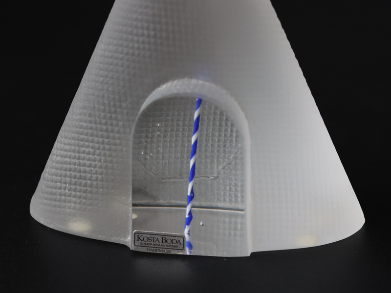 Kosta Boda （コスタ・ボダ） Bertil Vallien（バーティル・ヴァリーン） Crystal Fantasy（クリスタルファンタジー）triangle 98537 │ 北欧 スウェーデン ヴィンテージ ガラスアート 三角形の家