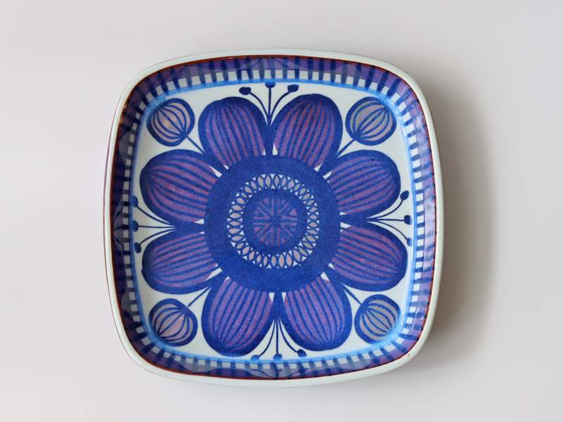 Royal copenhagen （ロイヤルコペンハーゲン） Tenera （テネラ）17cm square plate BB │ 北欧ヴィンテージ デンマーク 食器 プレート 陶磁器