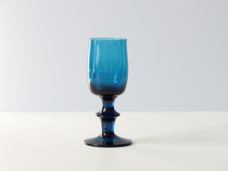 Kosta Boda （コスタ・ボダ） Bertil Vallien（バーティル・ヴァリーン） liqueur glass blue  │ 北欧 スウェーデン ヴィンテージ リキュールグラス