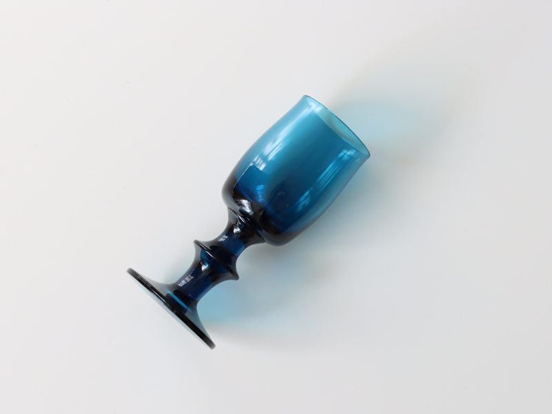 Kosta Boda （コスタ・ボダ） Bertil Vallien（バーティル・ヴァリーン） liqueur glass blue  │ 北欧 スウェーデン ヴィンテージ リキュールグラス
