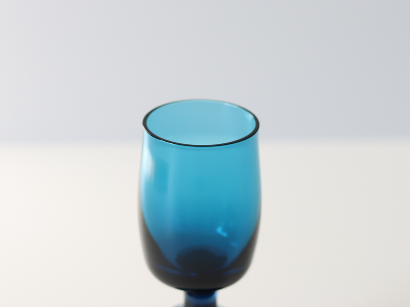 Kosta Boda （コスタ・ボダ） Bertil Vallien（バーティル・ヴァリーン） liqueur glass blue  │ 北欧 スウェーデン ヴィンテージ リキュールグラス