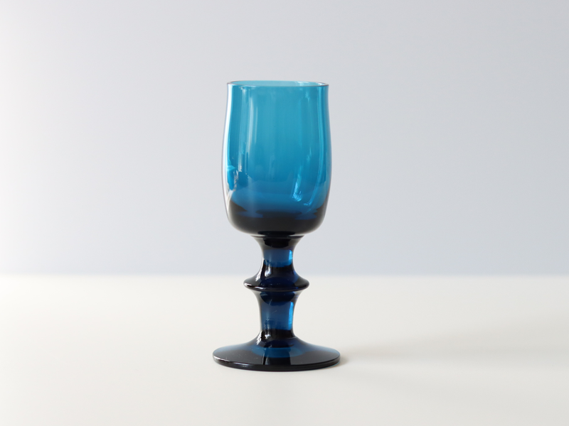 Kosta Boda （コスタ・ボダ） Bertil Vallien（バーティル・ヴァリーン） liqueur glass blue  │ 北欧 スウェーデン ヴィンテージ リキュールグラス