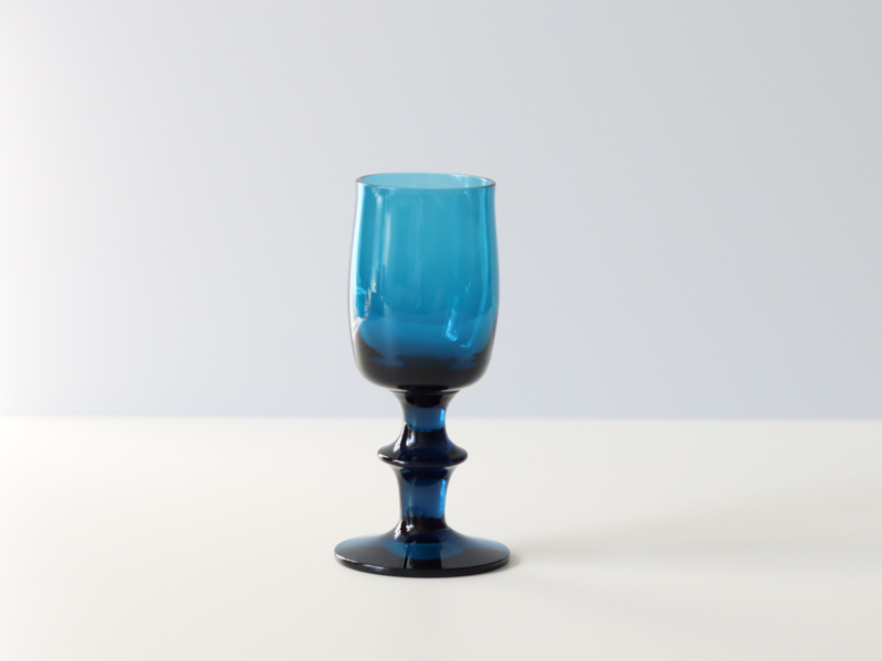 Kosta Boda （コスタ・ボダ） Bertil Vallien（バーティル・ヴァリーン） liqueur glass blue  │ 北欧 スウェーデン ヴィンテージ リキュールグラス