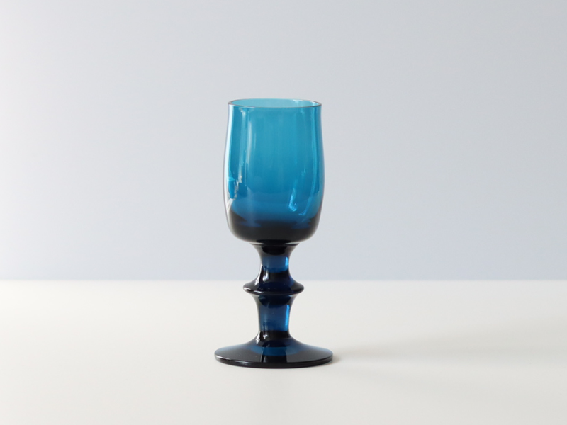 Kosta Boda （コスタ・ボダ） Bertil Vallien（バーティル・ヴァリーン） liqueur glass blue  │ 北欧 スウェーデン ヴィンテージ リキュールグラス